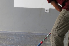 Sealing the floor of the observatory