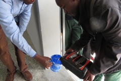 Sealing the floor of the observatory