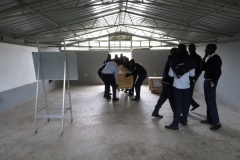 Unpackling the shipping crates