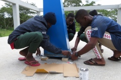 Painting the pedestal