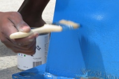 Painting the pedestal