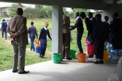 Preparing the flloor of the observatory for sealant