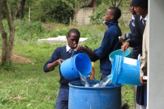 Preparing the flloor of the observatory for sealant
