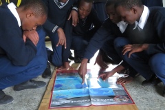 Students exploring the Moon