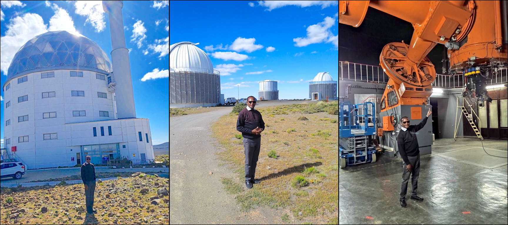 MMAO Director Elineema Nassari at the South African Astronomical Observatory